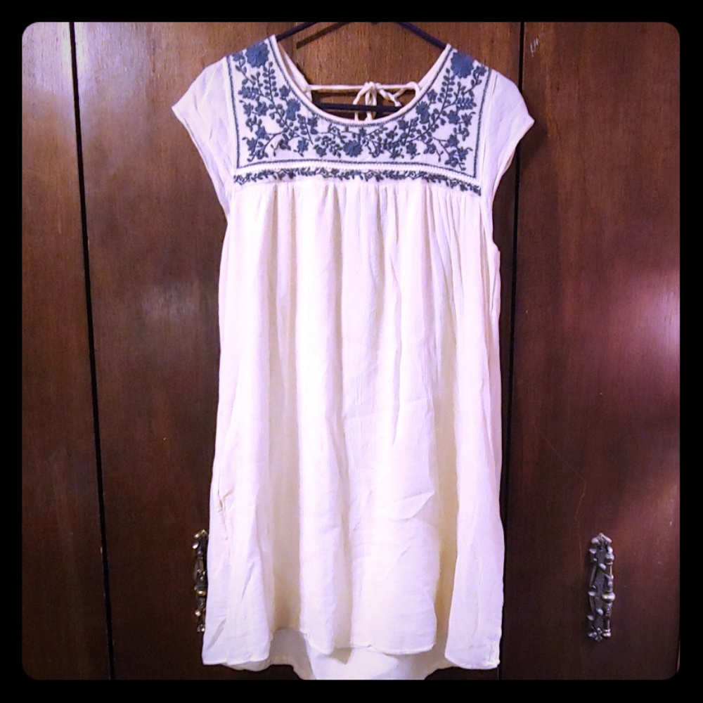 American Eagle Embroidered Tunic Style Dress